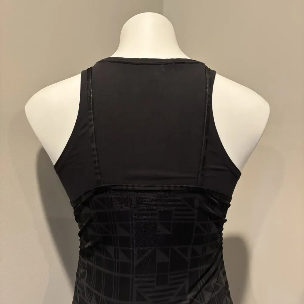 Nike Tank Dress XS Black Shirred Bodycon - Picture 6 of 13